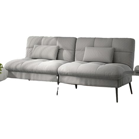 Divano letto, design multifunzionale, stile minimalista, grigio (1/2)
