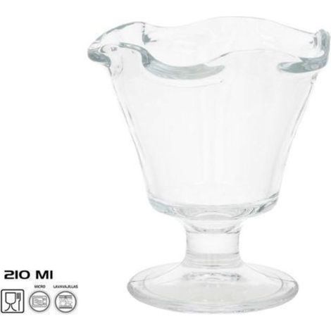 21 cls copa helado flor cristal economica 210 ml - caja 6 unidades