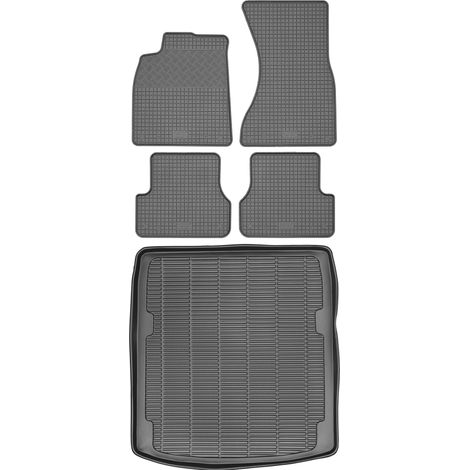 Juego de alfombrillas de goma para coche y maletero para Audi A6 C7 Sedán (2011-2018). (1/5)