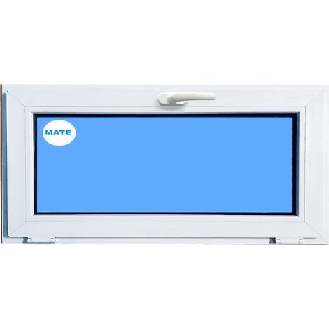 Ventana PVC 1000X500 Blanca Oscilante Vidrio Mate