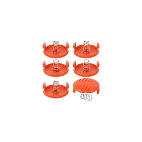 Lot de 8 Capuchons de Bobine de Rechange avec Ressort pour Tondeuse à Gazon, Couvercle AFS Compatible Modèle RC-100-P (1/4)