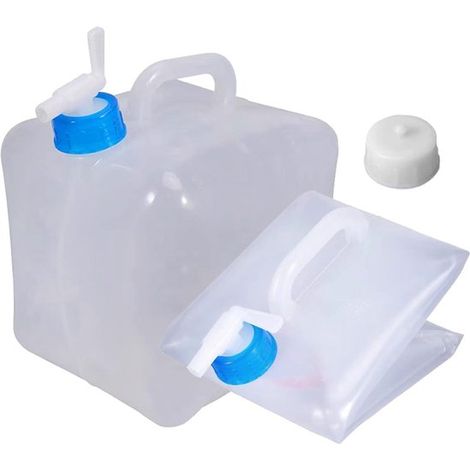 Gourde pliable de 10 litres avec bec verseur et grande capacité,légère et portable,munie d'une poignée,idéale pour les activités de plein air (1/5)