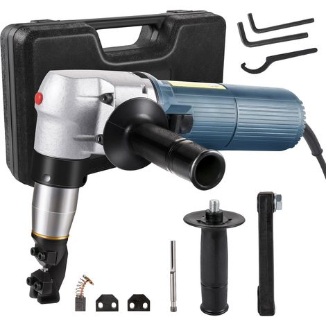 Découpeur de tôle électrique 625W, 1000 tr/min, avec lames de rechange et mallette de rangement. Idéal pour acier inoxydable, aluminium et plastique. (1/5)
