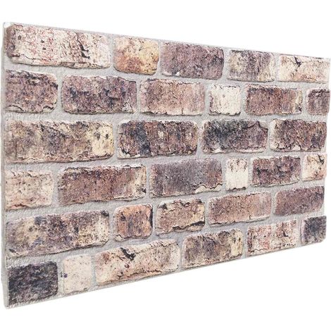 Wandpaneele 10 pcs Dunkelbraun 100 x 50 cm EPS-Schaum