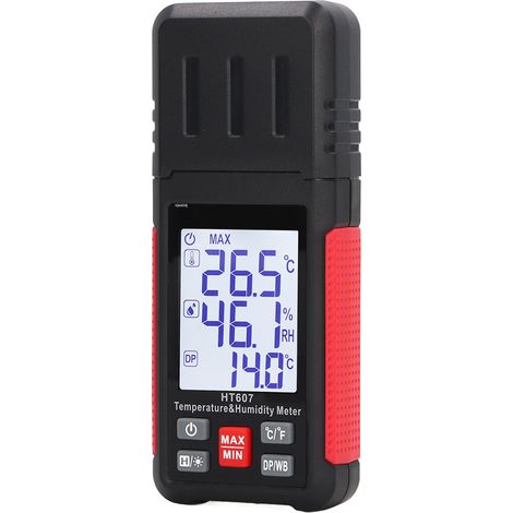 Hochpräzises, tragbares Thermometer-Hygrometer, ABS-Temperatur- und Feuchtigkeitsmesser, digitales Messgerät für den Innen- und Außenbereich (1/5)