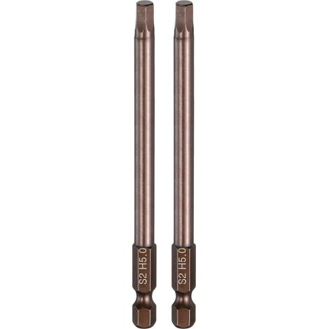 2Pcs Embout Hexagonal Plat H5.0 (5mm) Acier S2 Ton Cuivré (1/5)