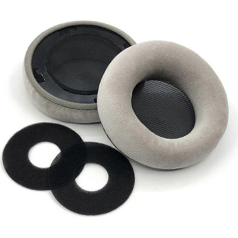 Coussinets Doreillettes - Pour Casques AKG K601 K701 K702 Q701 702 K612 - Velours Doux Et Mousse - Noir Gris - 1 Paire (1/5)