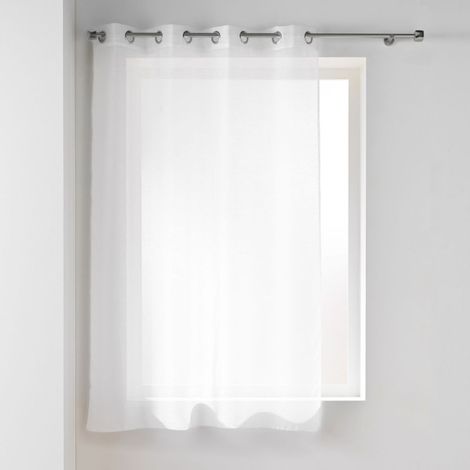 Rideau Voilage à Œillets "Lisséa" 140x180cm Blanc (1/3)