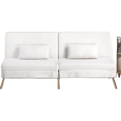 Sofá cama, diseño multifuncional, estilo minimalista, blanco. (1/2)