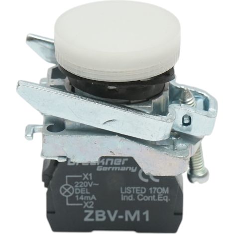 Indicatore di segnale LED bianco 220V, 14mA, TB4 Breckner Germany (1/5)