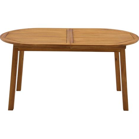 Tavolo da giardino allungabile allunghe integrate in legno massello L160-210 MAYEL
