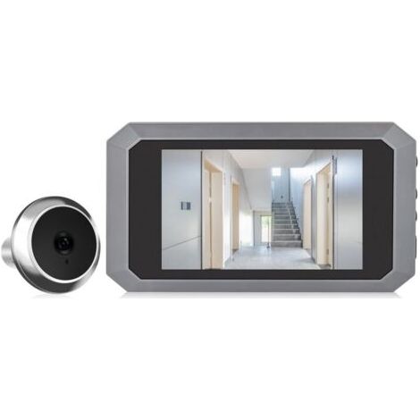 Judas de porte d'appartement de 3,97 pouces, visionneuse numérique LCD 2MP, moniteur couleur infrarouge 1080p à 120 degrés, batterie intégrée de 1400 mAh, rechargeable de type C