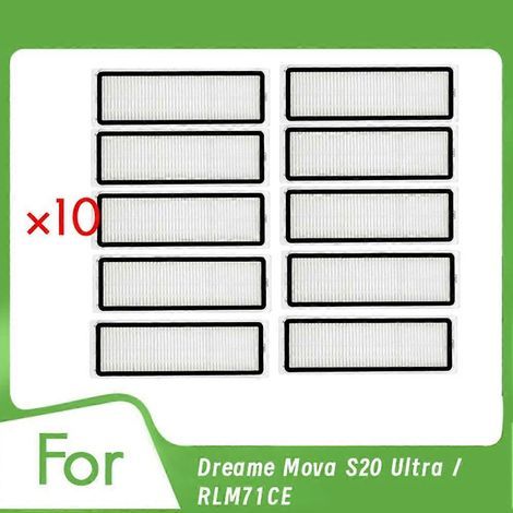 Lot de 10 filtres pour aspirateur Dreame Mova S20 Ultra / RLM71CE - Accessoires et pièces de rechange ultra-résistants (1/5)