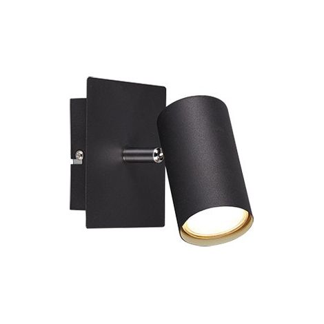 Faretto Parete Soffitto Interno Spot Cilindro Metallo Nero Marley GD Trio (1/4)