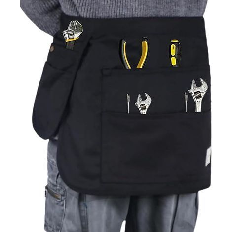 Universalschürze mit Taschen – Werkzeuggürtel mit mehreren Taschen – Allzweckschürze – Für Kellner, Gärtner, Schreiner, Friseure, Restaurants, Küchen und Barbershops (1/5)