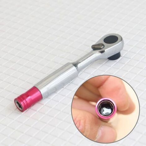 Cliquet 1/4 Pouces - 72 Dents - Poignée Antidérapante - Pour Réparation Moto Voiture Outils - 1 Pièce (1/5)