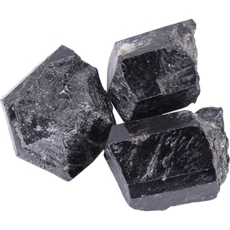 pièce de cristal de quartz noir naturel, tourmaline brute, pierre minérale de guérison (1/5)
