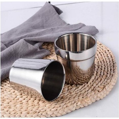 Tasse - Acier Inoxydable 18/8 - Pour Enfants Et Cocktails - 180 Ml - Ensemble De 4 Pièces (1/5)
