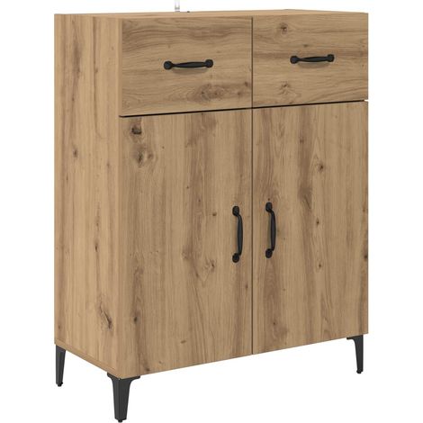 Aparador Roble artesanal 69,5 x 34 x 90 cm Madera de ingeniería vidaXL
