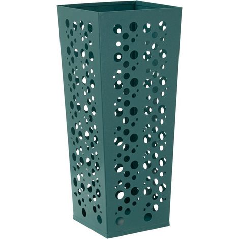 Portaombrelli LIT in metallo verde petrolio con lavorazione traforata (1/5)