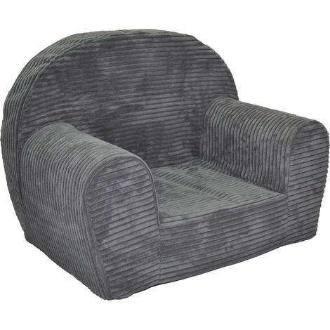 Kindersessel - LINCOL - 60x40x45 cm - Cord - hellgrau