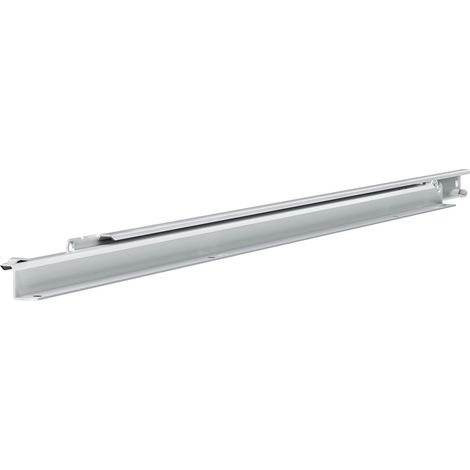 Rollschubführung Standard I - Schubladenschiene 700mm mit Kunststofflaufrollen, Auszug bis 25 kg belastbar, Stahl weiß