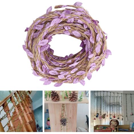 Guirlande de Lierre Violet Artificiel 10 mètres pour Décoration de Mariage, Fête et Jardin (1/3)