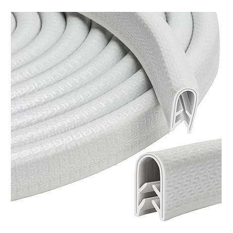 Joint Protection pour Bord de Tole Plage de Serrage 1-2mm Protection Bord Tole pour la Plupart des Voitures Traitement de la Tôle Construction Navale Artisanat Ménage Blanc 2mm (1/5)