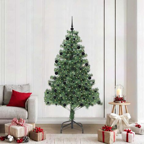Weihnachtsbaum mit 300 LEDs mit Ständer Grün 210 cm PVC
