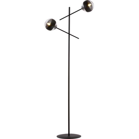 Lampada da terra Emibig Linear LP2 2xE14 nera vetro (1/5)