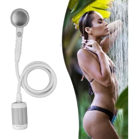 Douche Portable Électrique Camping Extérieur 3 Niveaux de Débit avec Arrêt d'Eau Automatique pour Animaux et Utilisation en Plein Air Batterie Intégrée (1/5)