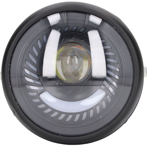 Tbest Phare LED Universel, Phare LED de Moto 6,5 Pouces Rétro Phare Rond IPX66 étanche pour Motos Scooters.