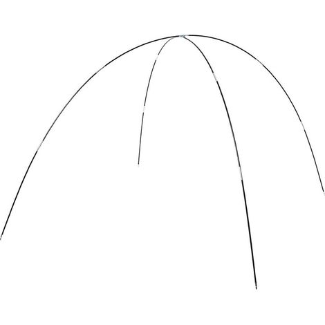 Lot de 2 tiges de tente, en fibre de verre, pliables intégrées, adaptées pour le camping, les voyages, la plage (1/5)