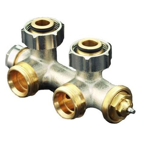 OV Anschlussarmatur Multiblock T 3/4ÜM x 3/4"AG, 2-Rohr, Messing, Eck - 83689832 von Buderus""
