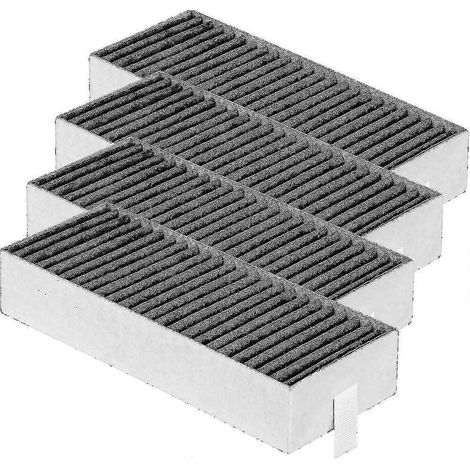 Lot de 4 filtres à charbon actif pour hotte aspirante Siemens Hz9vrcr0 17004796 / Bosch Hez9vrcr0 17004805 / Neff Z821vr0 17004806, Gaggenau CA282111 (1/5)