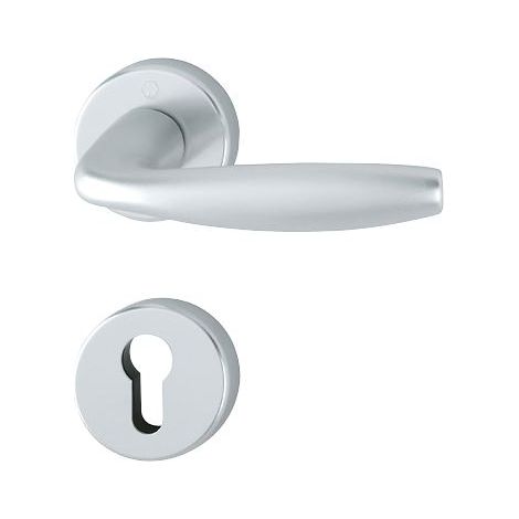 Coppia di stampelle New York HOPPE 1810/42K/42KS in argento su rosa - Key i - 3735977