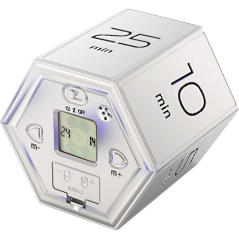 Cube minuteur magnétique rabattable, numérique, pour cuisine étude sport, simple d'utilisation, bascule aimantée, concentration garantie (1/5)