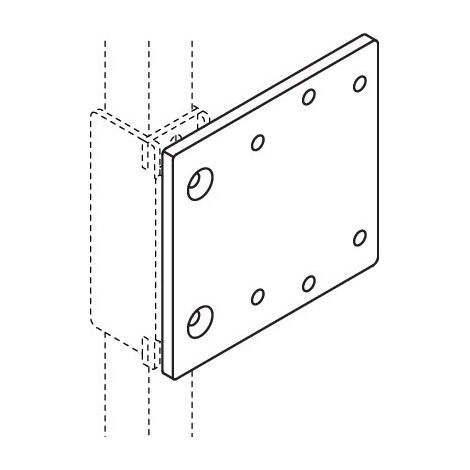 Plaque de montage HEWI S50.02.00021 S50 pour (1/2)