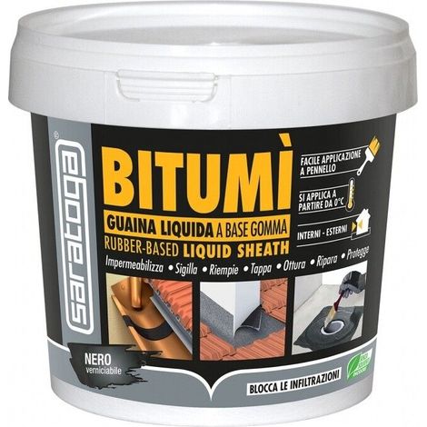 Impermeabilizzante Bitumì Saratoga Guaina Liquida Sigilla Ripara e Riempe 750 ml (1/5)