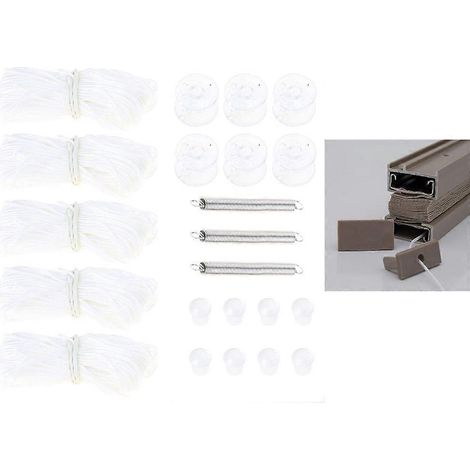 Corde de 20 mètres, poulies pour rideaux plissés, accessoires pour rideaux d'intérieur, bricolage (1/4)