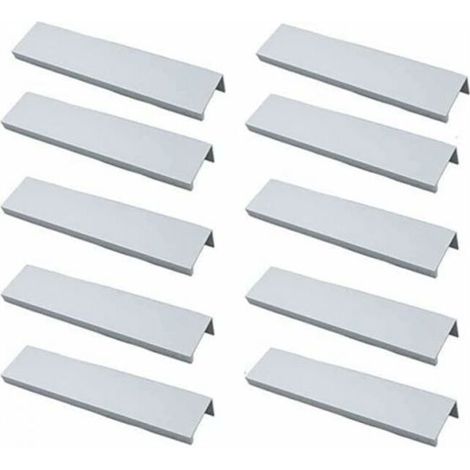Poignée de meuble de cuisine à 10 profils – Poignée invisible, poignée de meuble brossée, poignée de meuble en alliage d'aluminium (1/4)