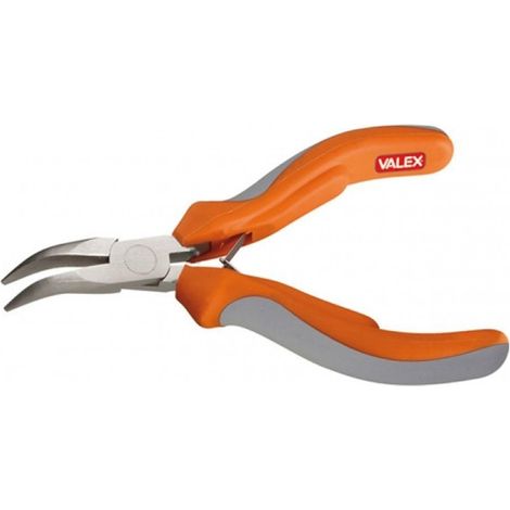 Pinza per elettronica a becchi semitondi piegati 1462851 VALEX (1/2)