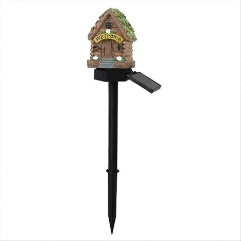 1 originale, wasserdichte LED-Solarlampe aus Kunstharz, zur Außendekoration von Garten oder Rasen. (1/5)