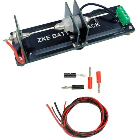 4-adriges Batteriekapazitäts- und Widerstandsmessgerät für 18650-, 26650- und 21700-Spulenzellen – Tischbatteriehalter – A+/A- und V+/V- Schnittstellen