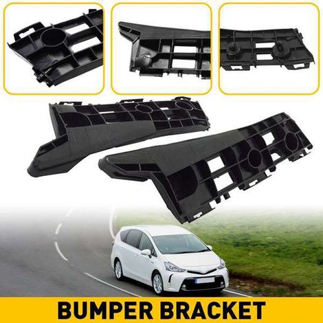 1 pair, Color: Black, Material: ABS, Suitable for left and right front bumper support brackets for cars. (1/4)