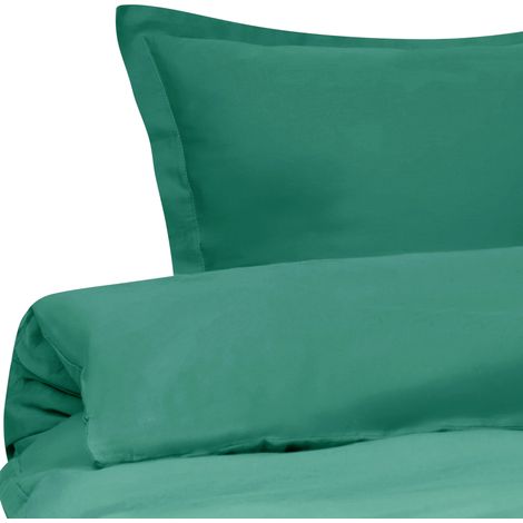 Conjunto de funda de edredón moderna de satén de algodón 150 x 200 cm verde Parkrose