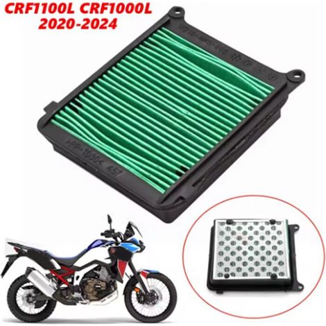Due filtri di aspirazione per motore di motocicletta, adatti ai modelli CRF1000L, CRF1100L e Africa Twin dal 2020 al 2024.