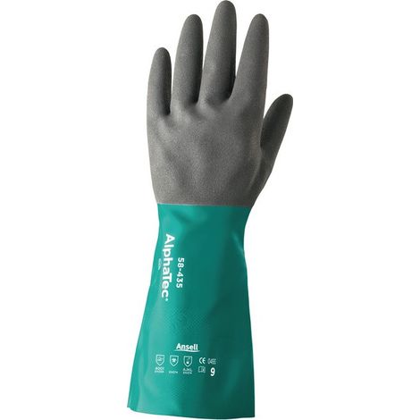 ANSELL Gants pour produits chimiques AlphaTec 58-435 taille 10 vert mer/gris anthracite 12 paires ( 4000371418 ) (1/6)
