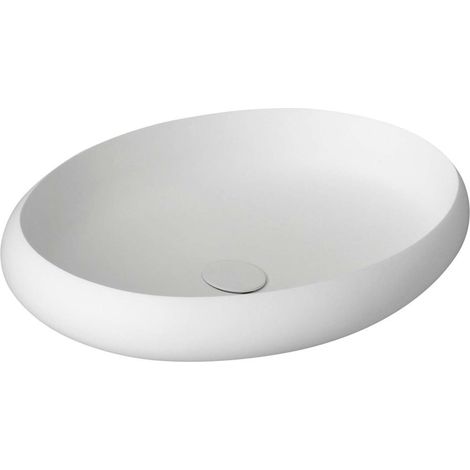 Sapho Thin - Lavabo sobre encimera 60x40x11 cm, blanco mate WN213