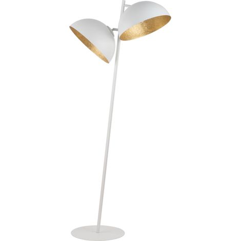 Lampada da terra inclinata Sfera bianco oro 2xE27 Sigma (1/2)